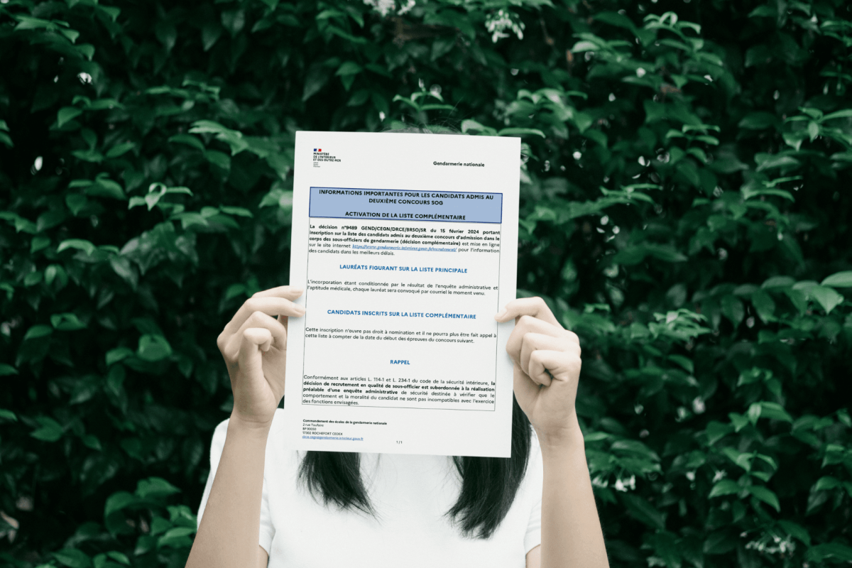 Illustration : La liste complémentaire du concours SOG interne de septembre 2023 activée